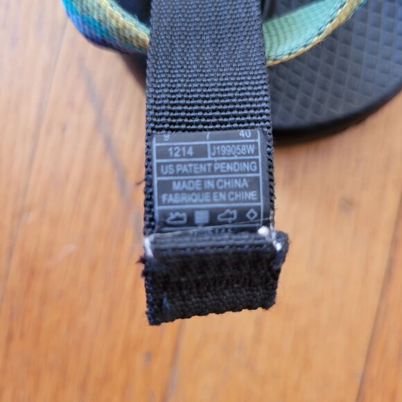 Chaco 9 Z/1 Classic Sandals Blu Vibram Sole Adjustable Straps Summer Hiking Spor - Picture 3 of 7